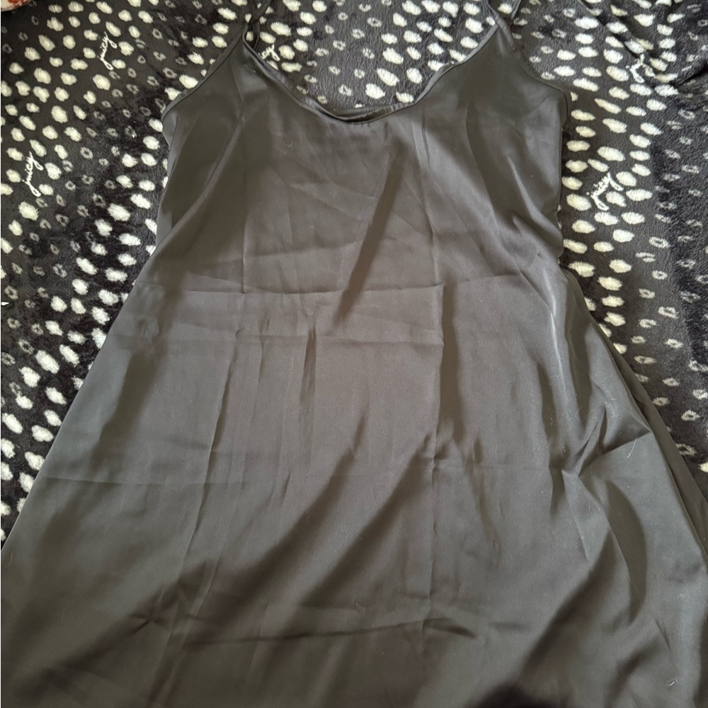 Elegant Black Slip Dress for Beach